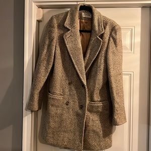 Vintage tweed double breasted coat